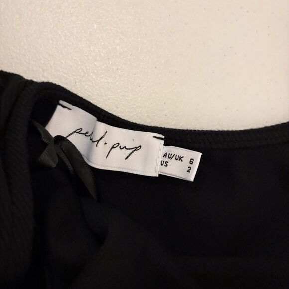 Petal & Pup One Piece Women's 2 Black Tie Sleeveless Tie Ribbed Solid - Picture 8 of 9